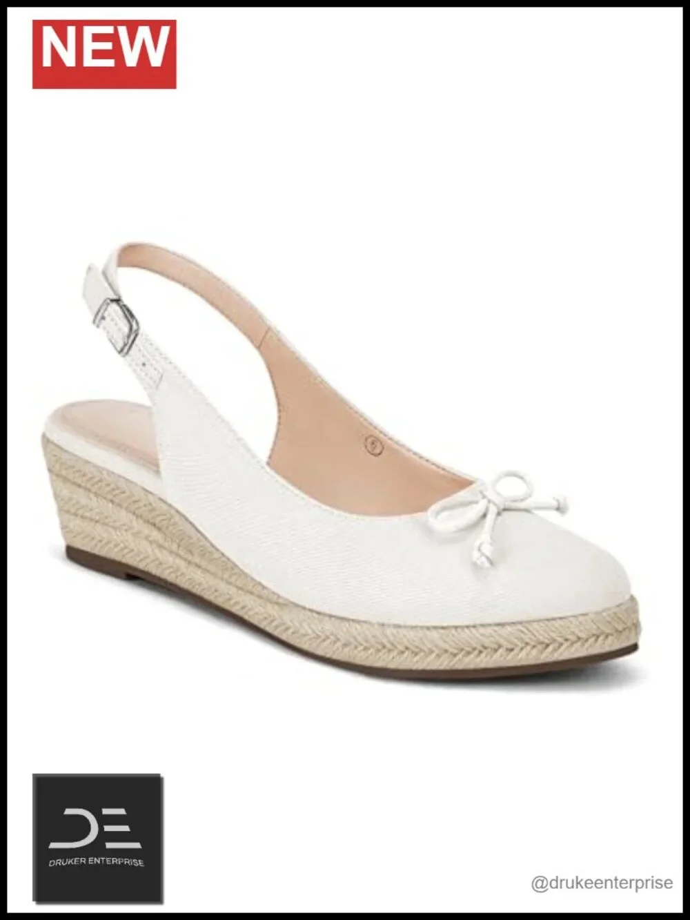 Closed Toe Espadrilles Wedges Platform Slingback Mid Low Heel Canvas Bow Dress